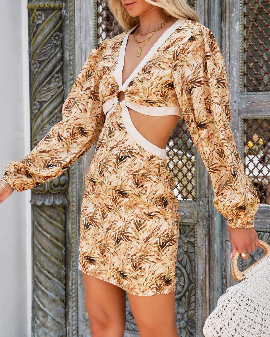 Tayrona Printed Cutout Mini Dress - FINAL SALE