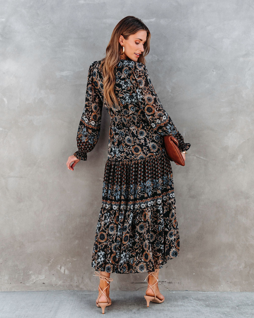 Gracie Printed Chiffon Midi Dress