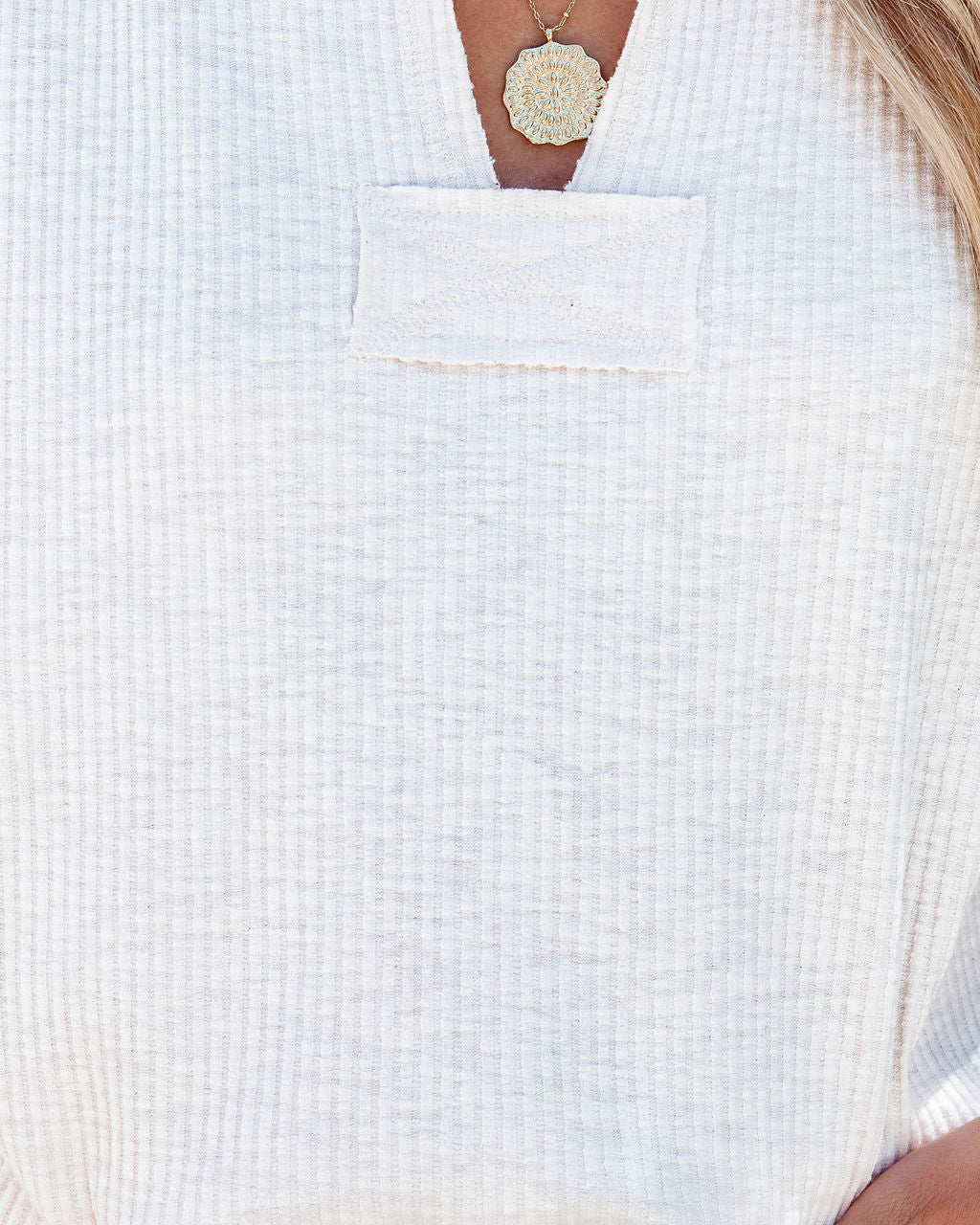 Willa Textured Cotton Blend Top - Cream - FINAL SALE