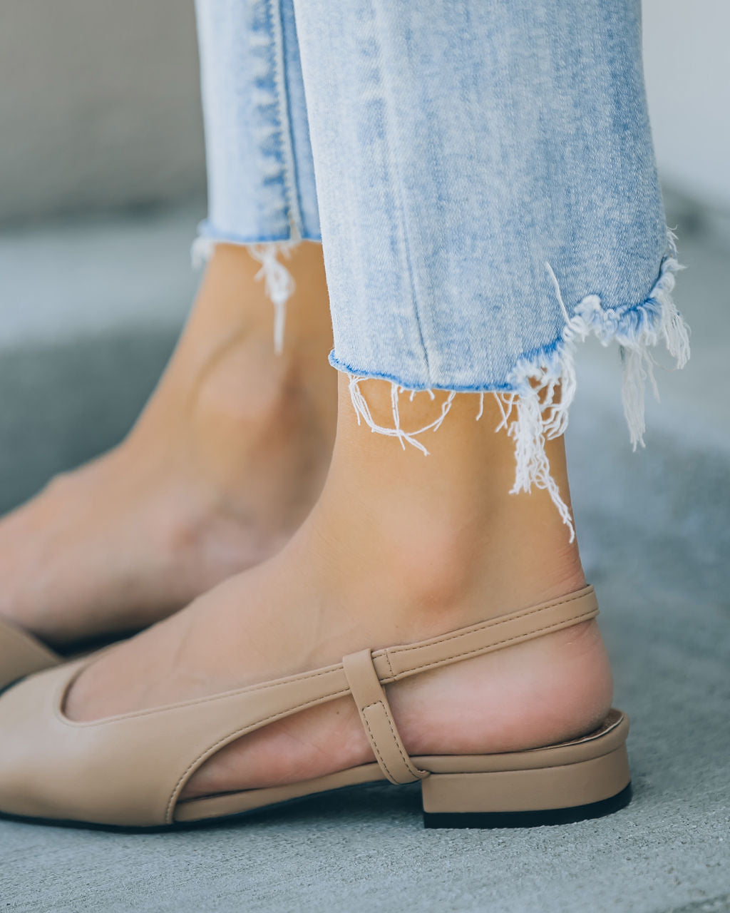 Coco Slingback Flats - Black Beige Combo