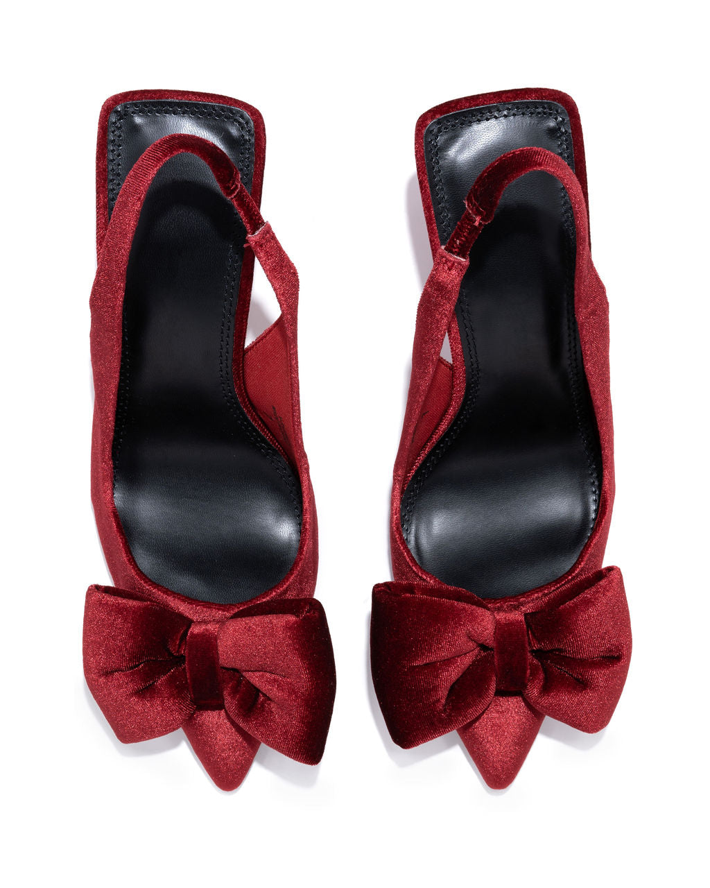 Shannon Velvet Slingback Heel - Wine