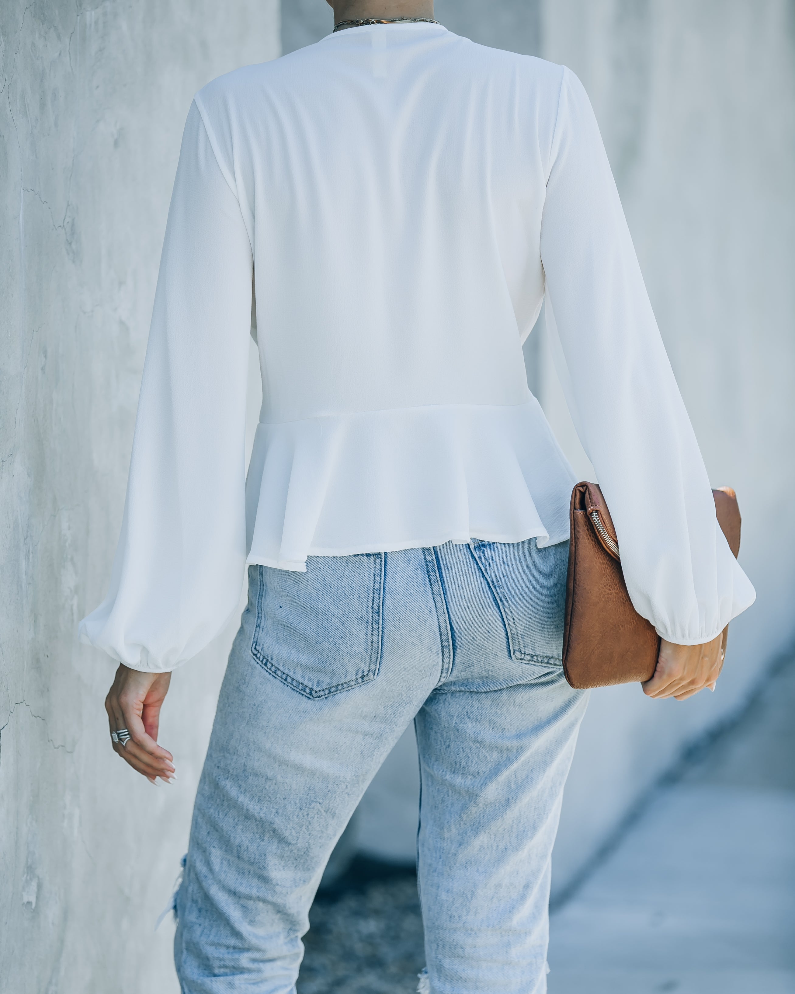 Erica Front Tie Top - White - SALE