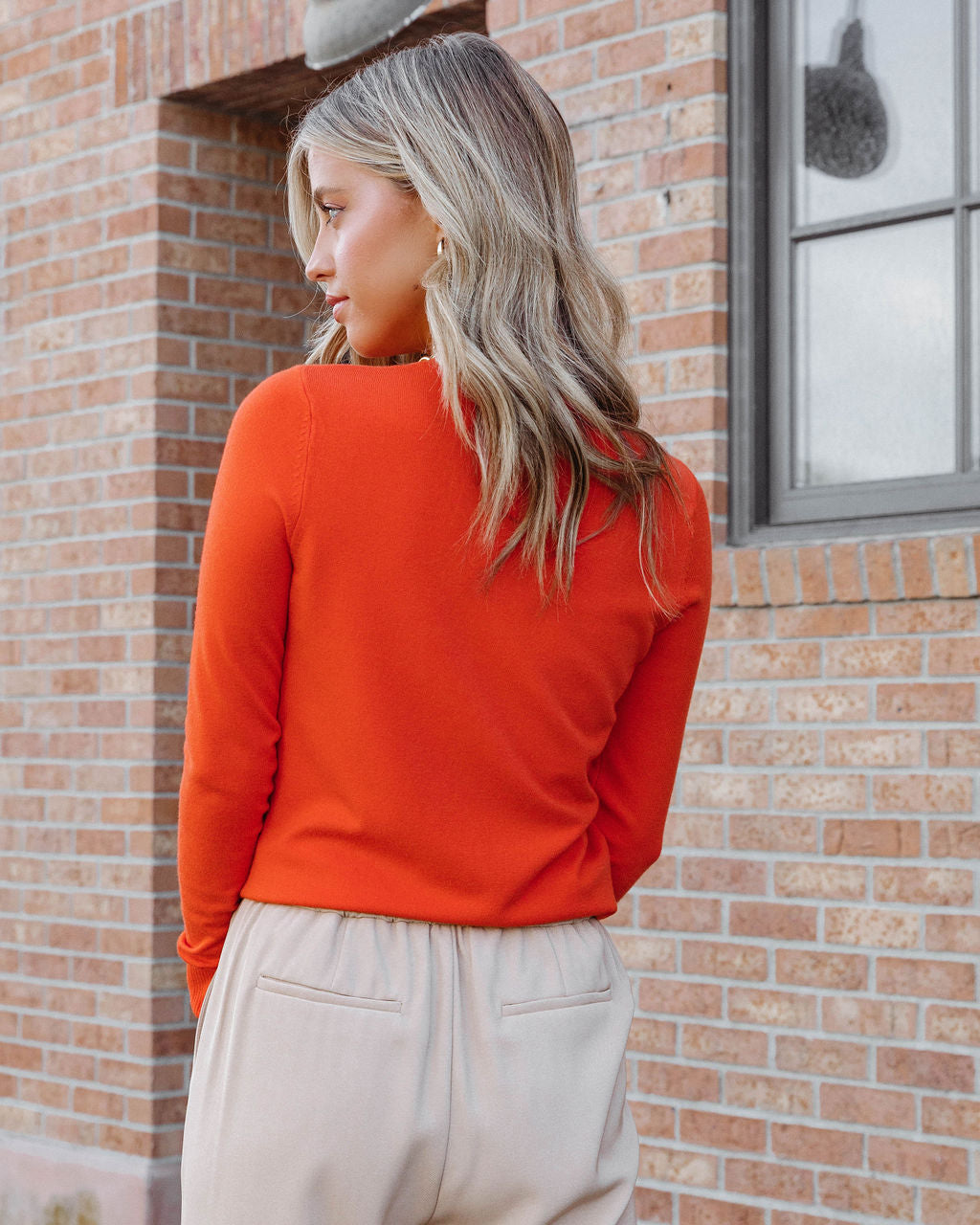 Robynn Knit Pullover Sweater - Orange