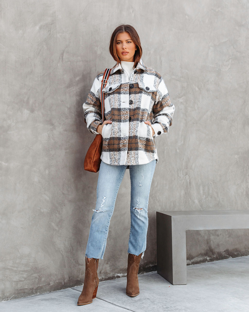 Chester Pocketed Plaid Jacket