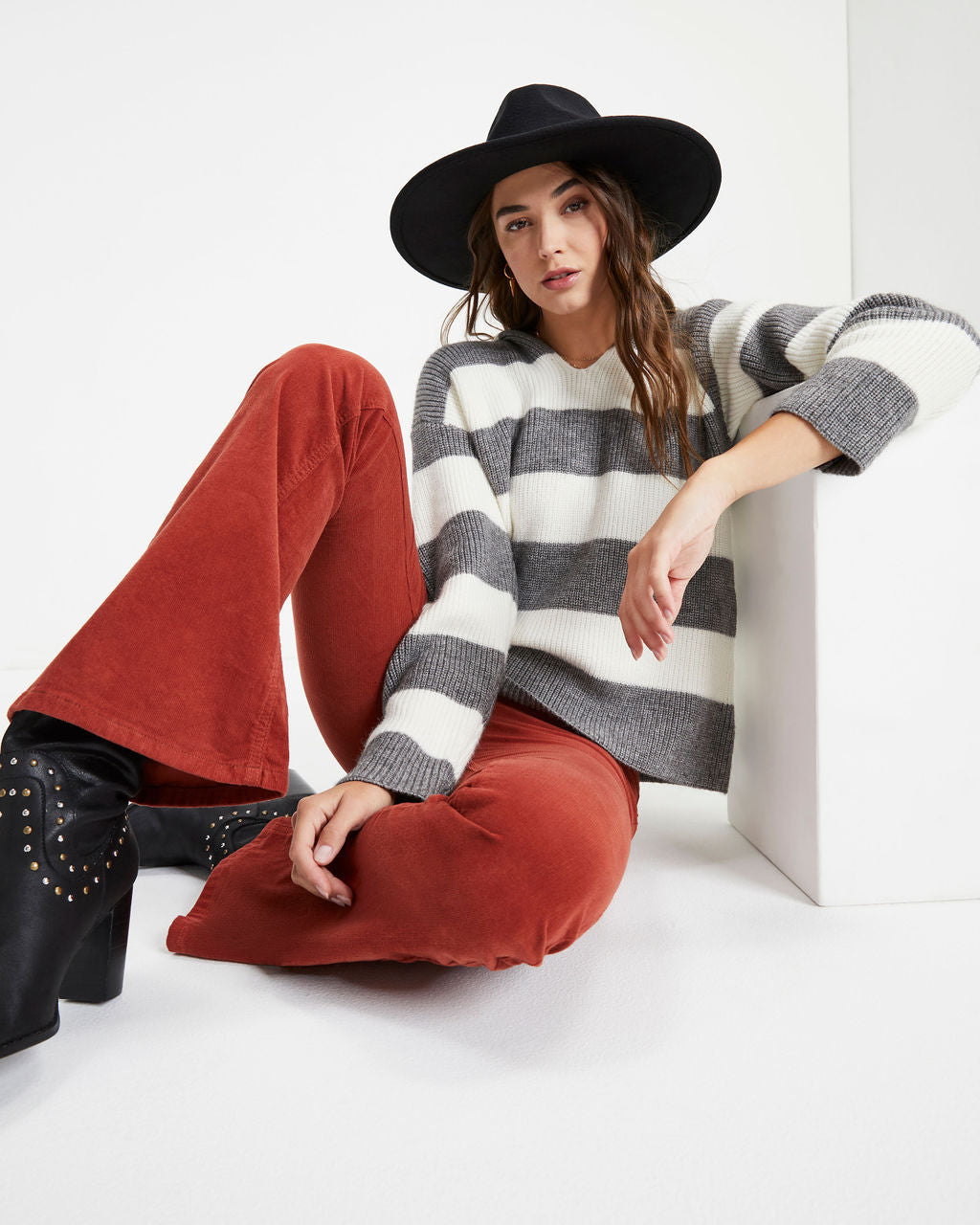 Huntington Striped Knit Hooded Pullover Sweater - FINAL SALE