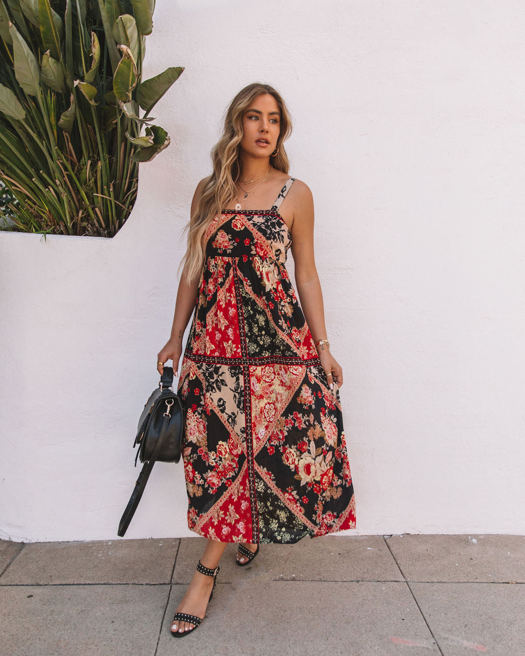 Neverland Tie Back Printed Midi Dress - FINAL SALE