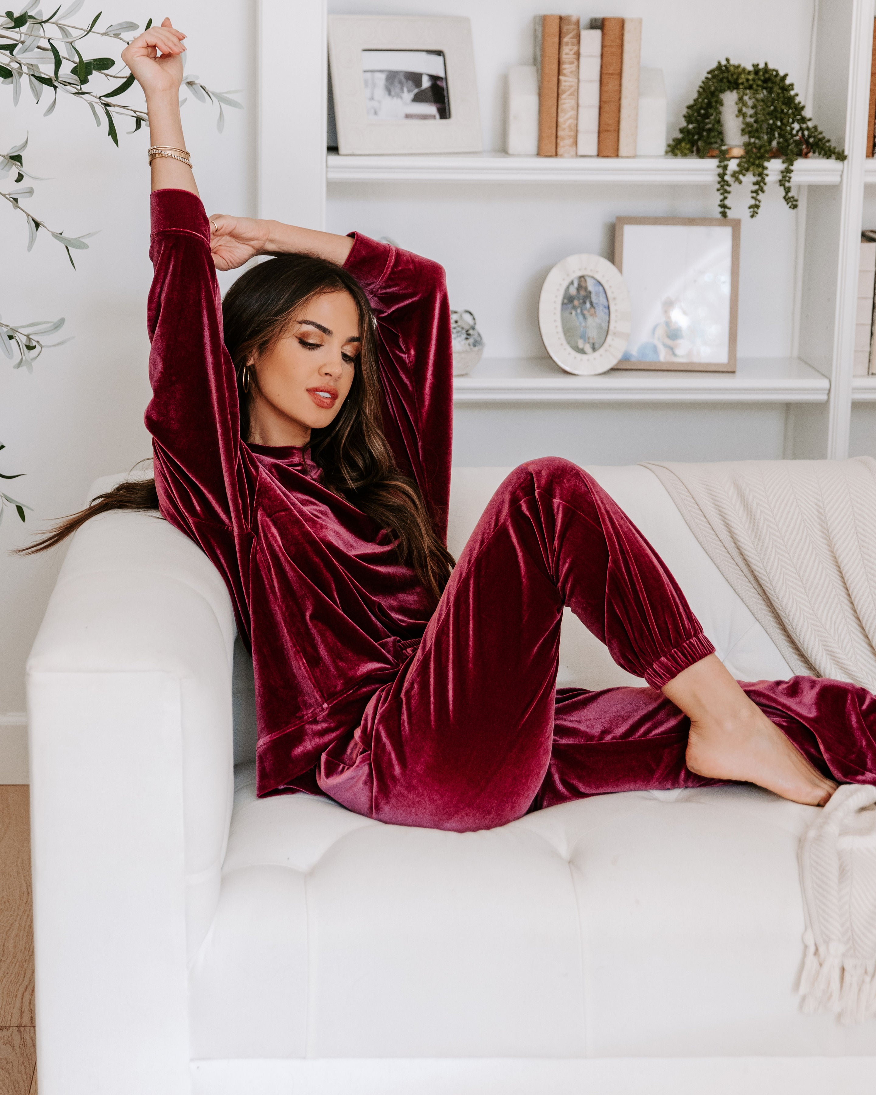 Switch Off Velvet Pullover Sweater - Rose