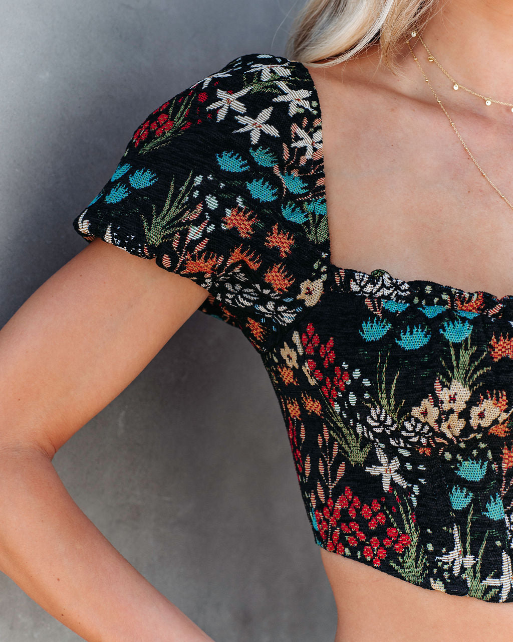 Orchards Beauty Puff Sleeve Crop Top - FINAL SALE