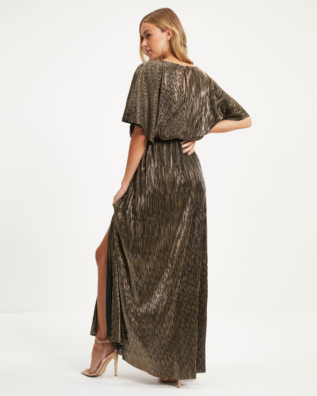 Studio 54 Metallic Maxi Dress - Gold