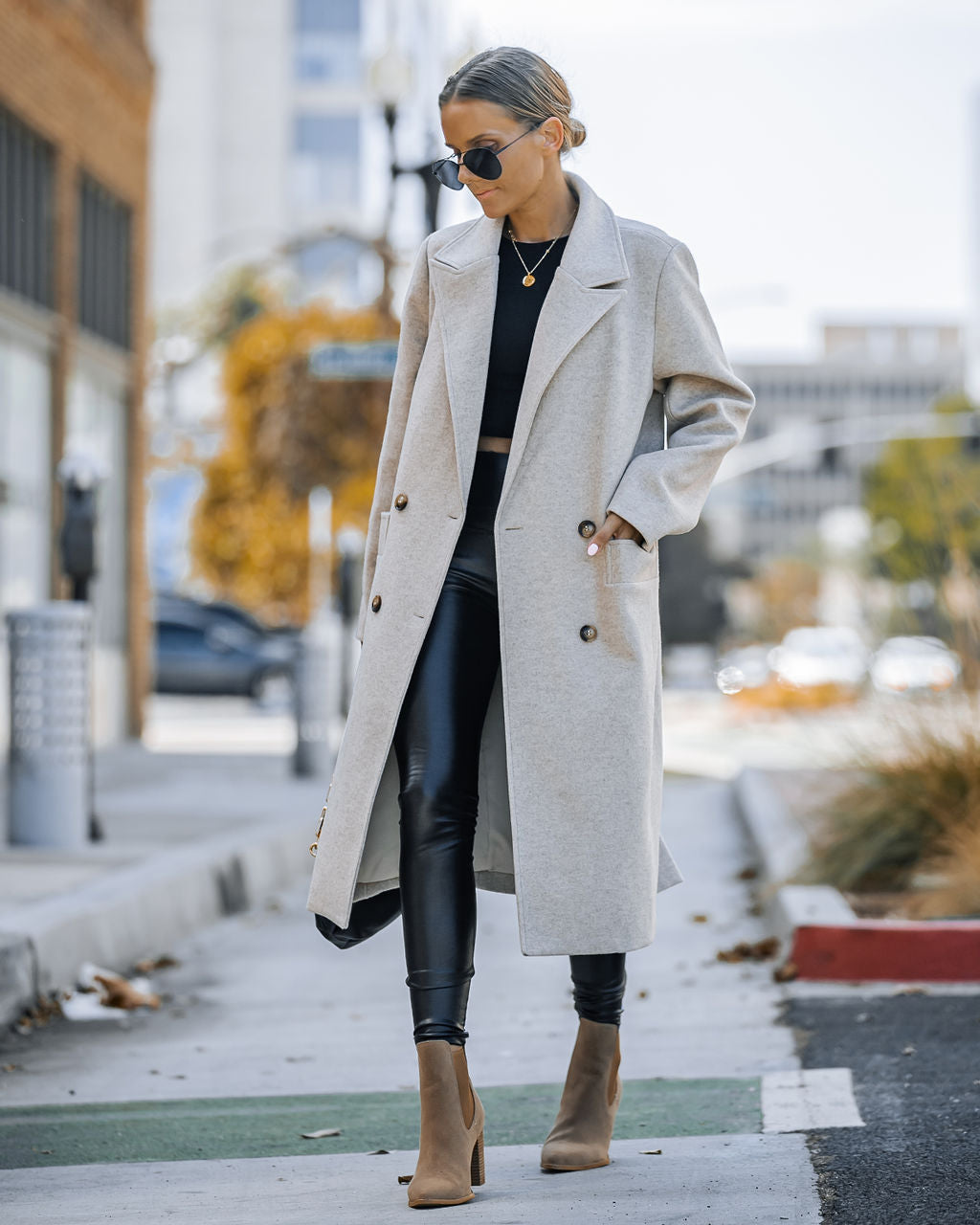 Autumn Necessities Pocketed Coat - Oatmeal