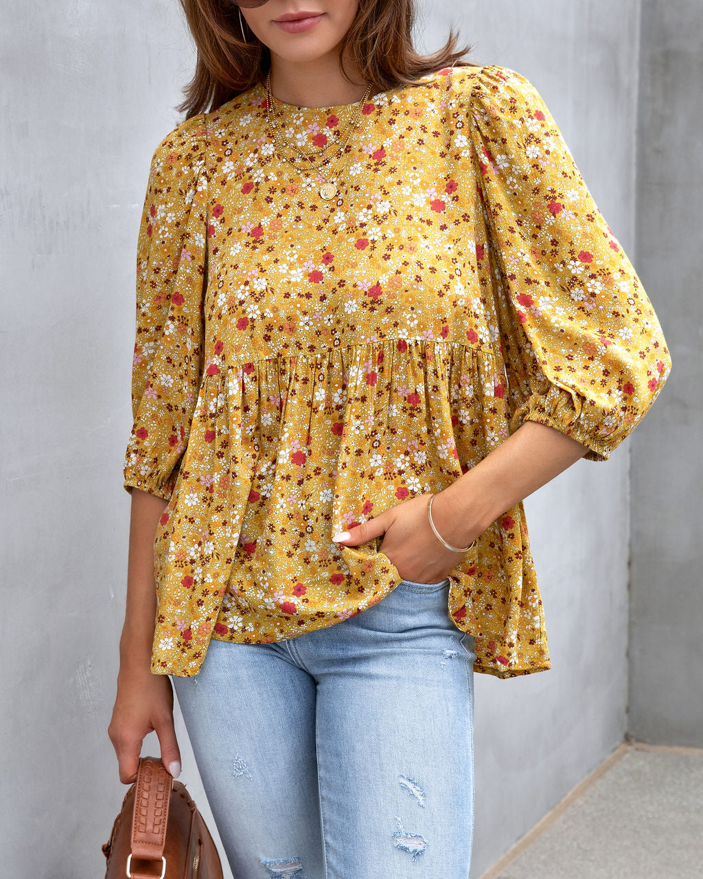 Orchard Adventures Floral Babydoll Top - FINAL SALE