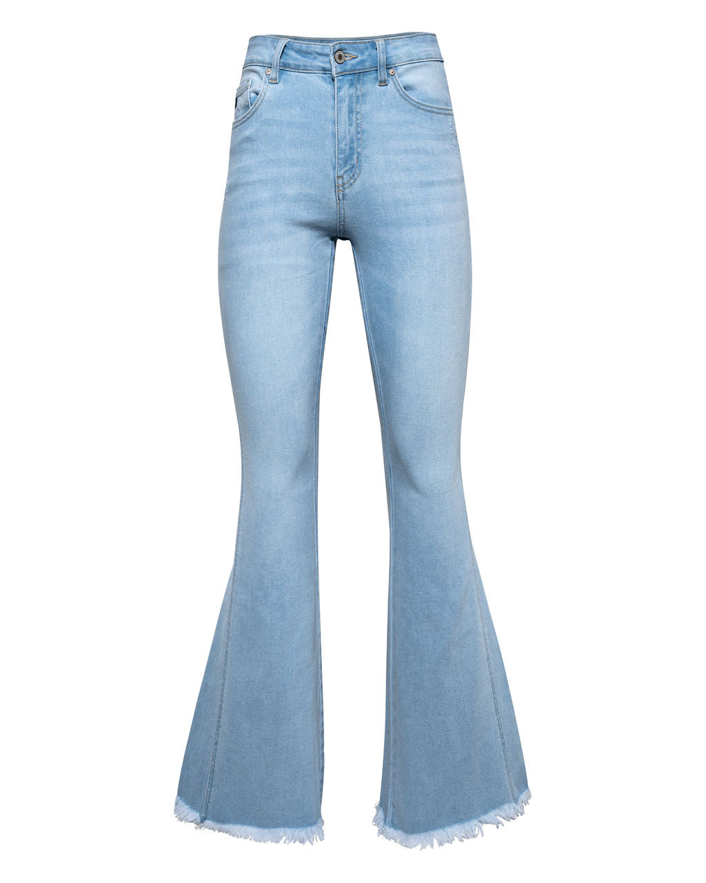 Annika High Rise Bell Bottom Frayed Denim - FINAL SALE