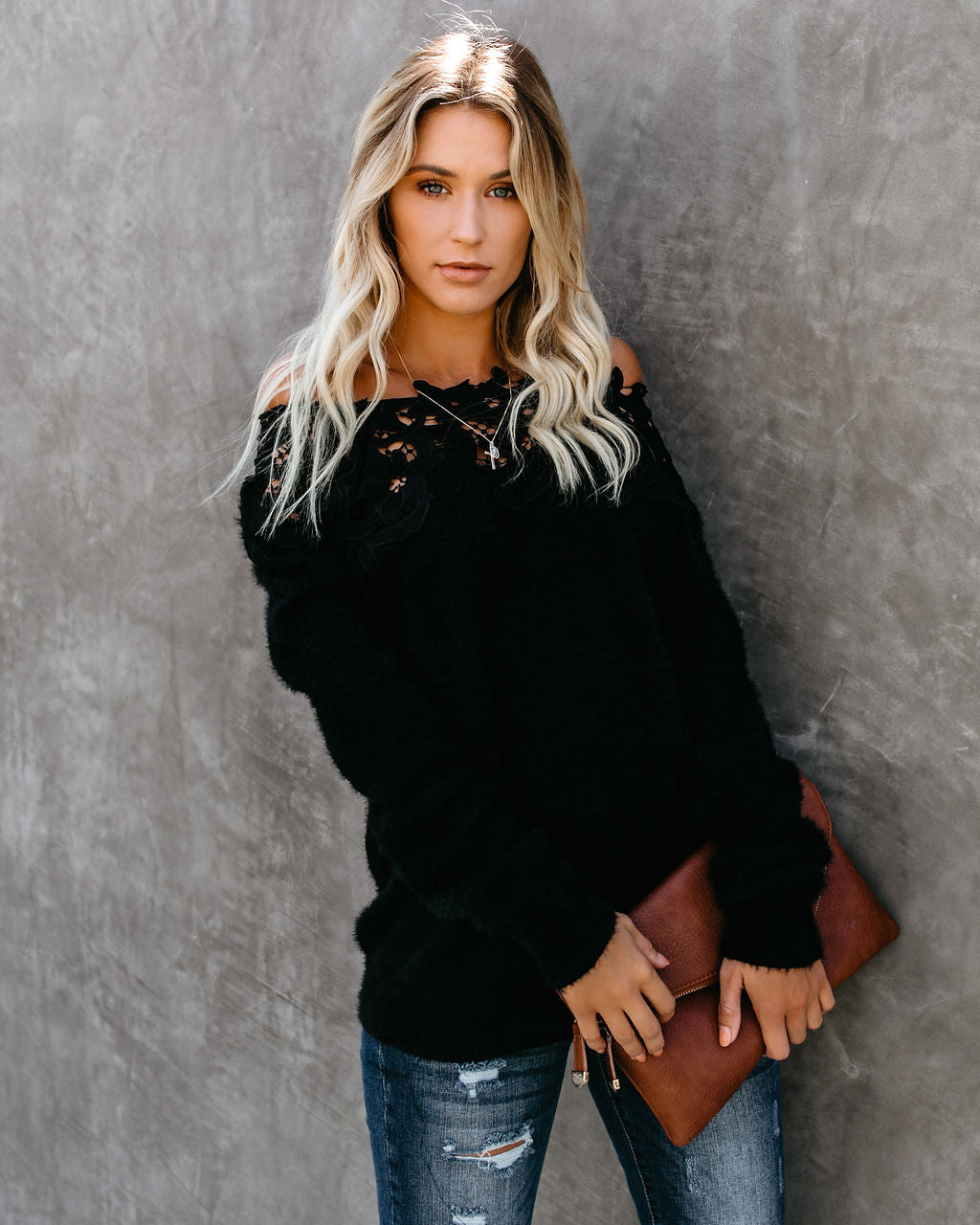 Sincerely Yours Knit Sweater - Black