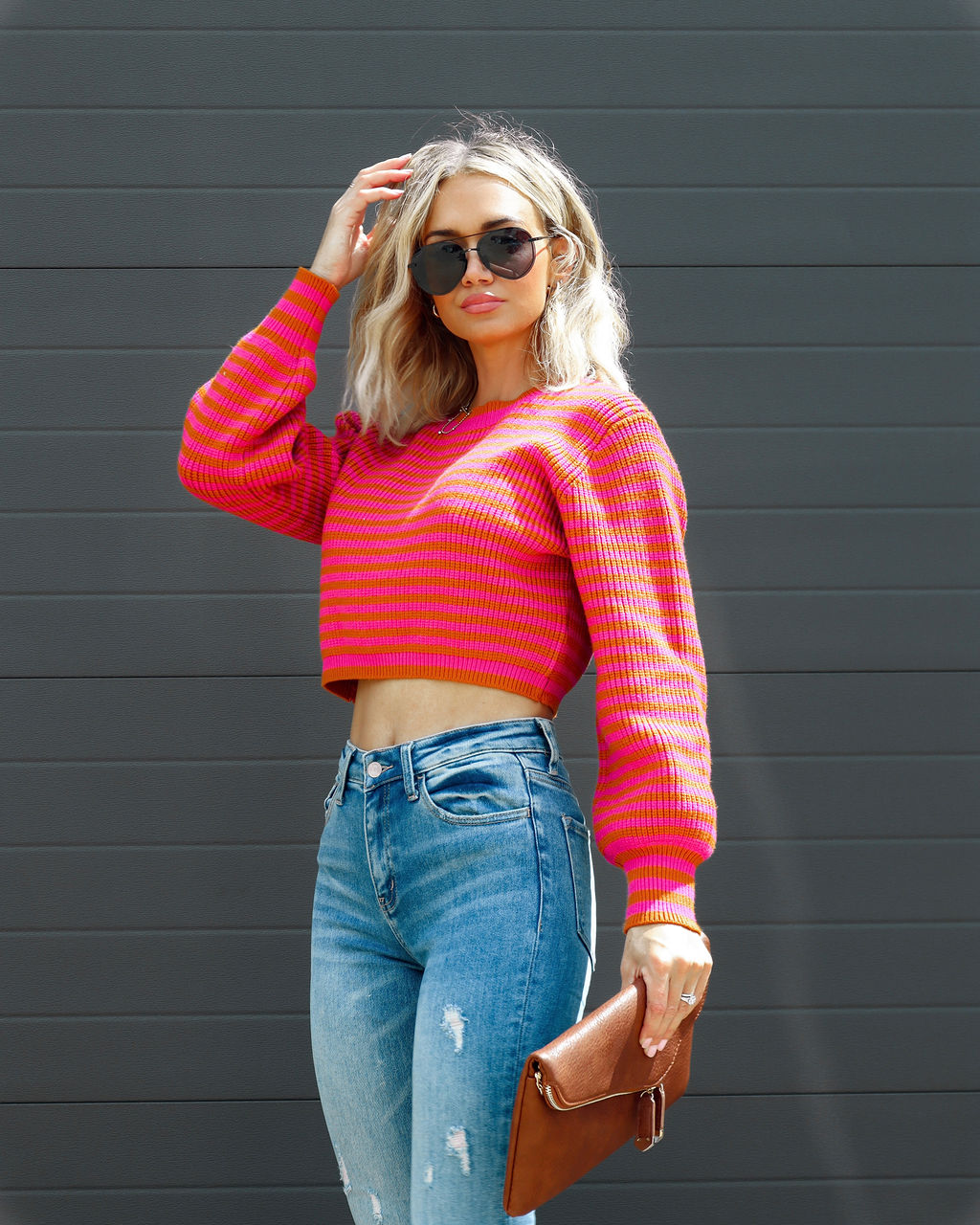 Halsey Knit Striped Pullover Sweater - SALE
