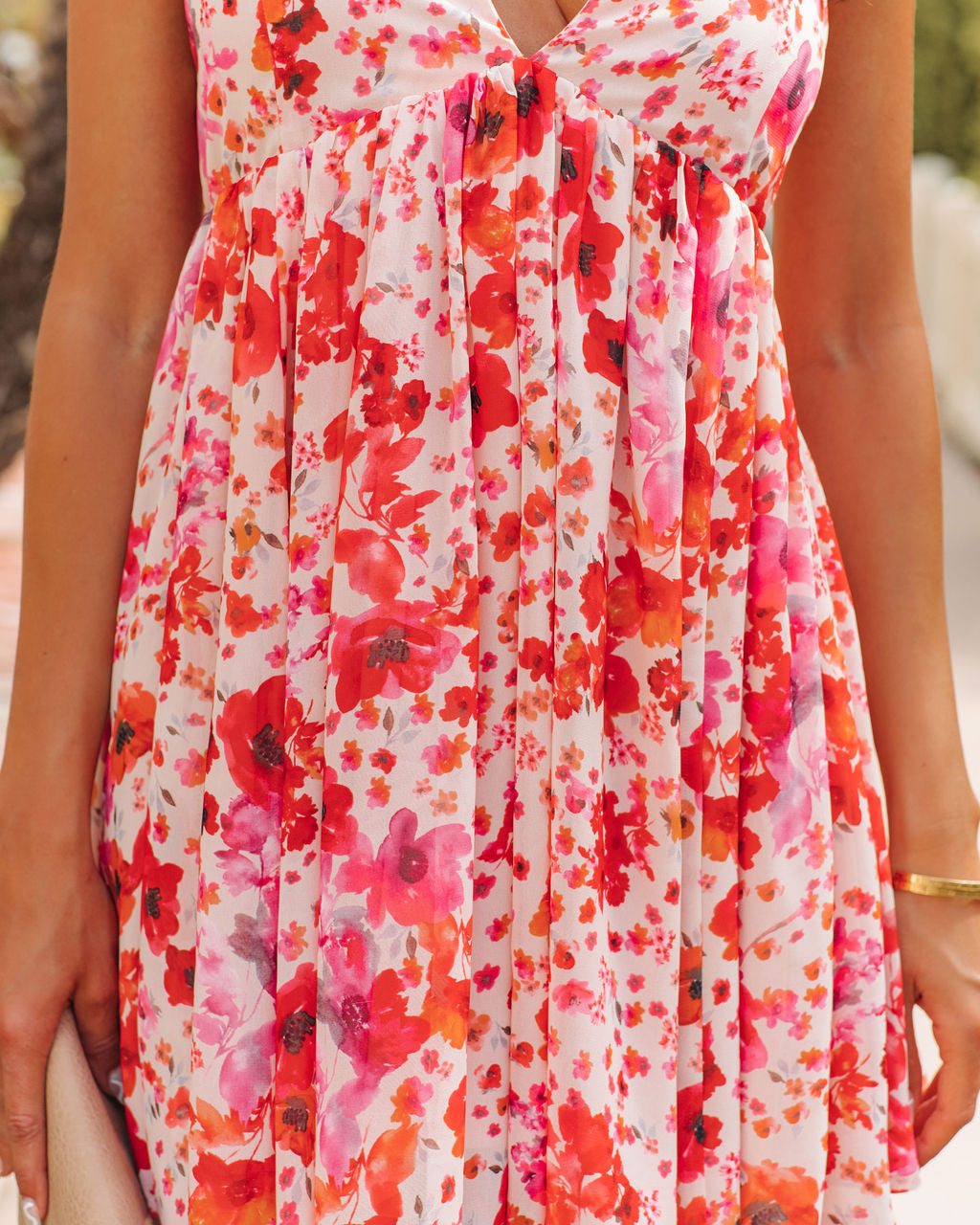 Blooming Poppy Floral Babydoll Dress - FINAL SALE