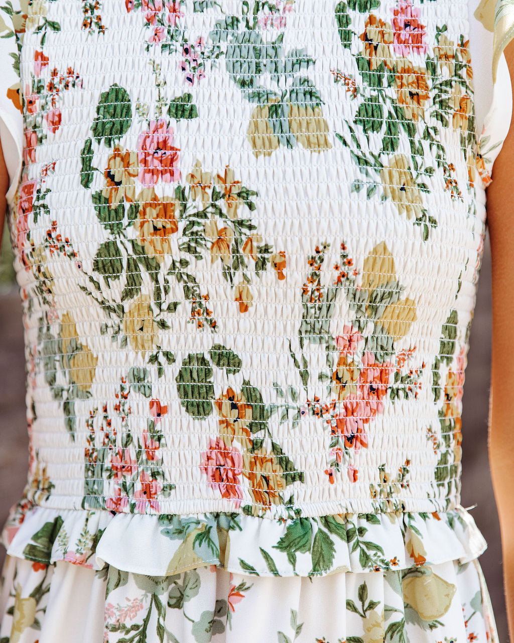 Lester Floral Smocked Midi Dress
