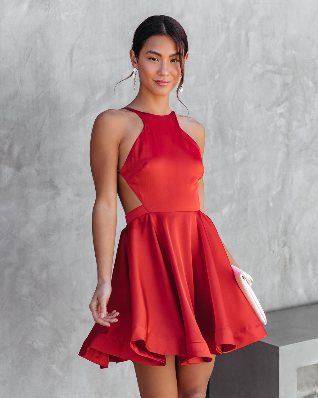 Formal Affairs Back Tie Dress - Red - FINAL SALE