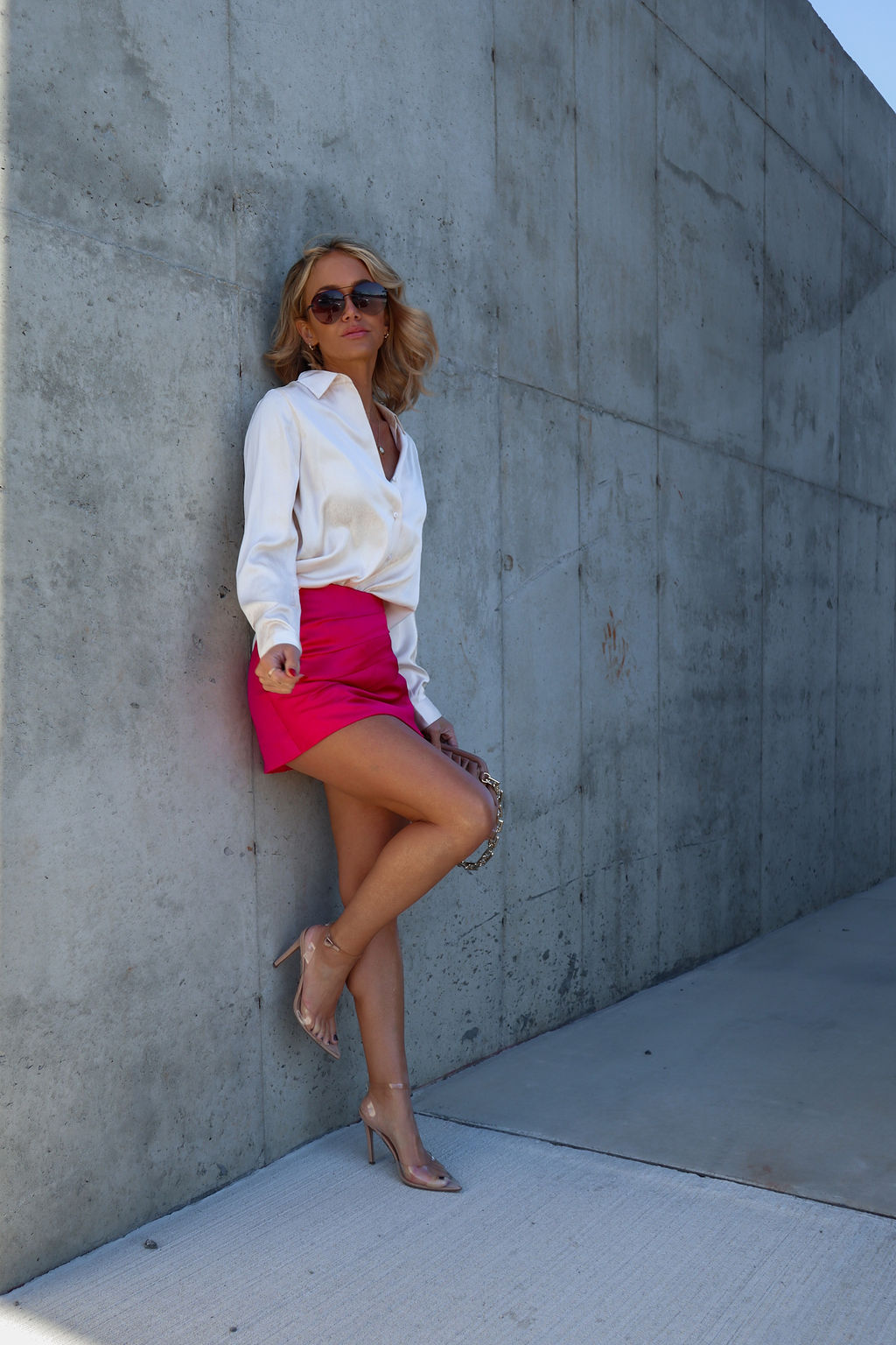 Enjoy The Moment Satin Button Down Top - Ivory