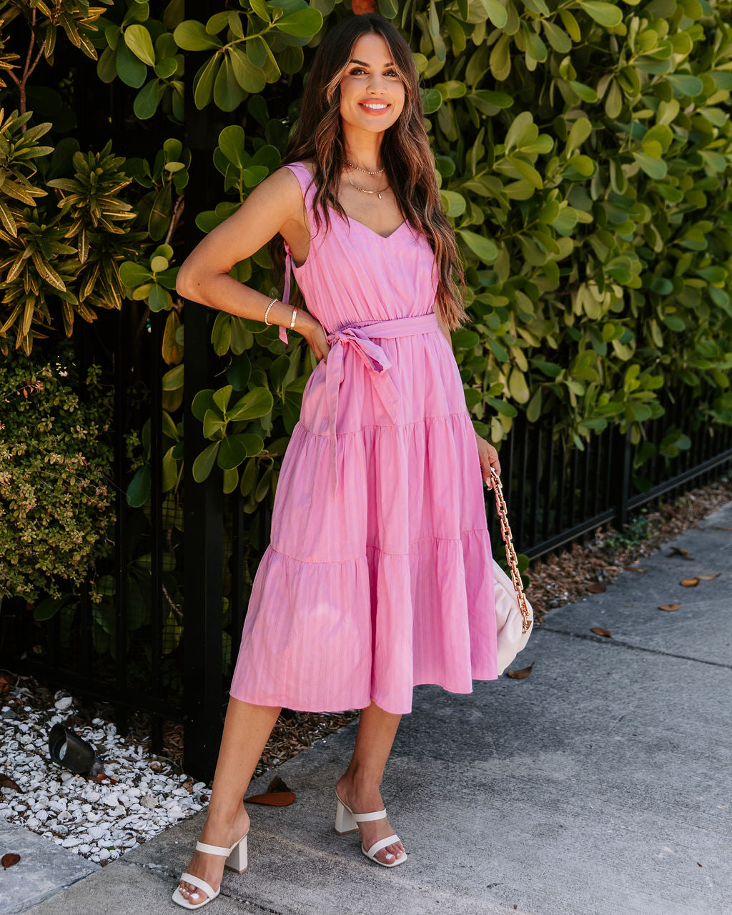 Praire Dreams Cotton Midi Dress - Pink - FINAL SALE