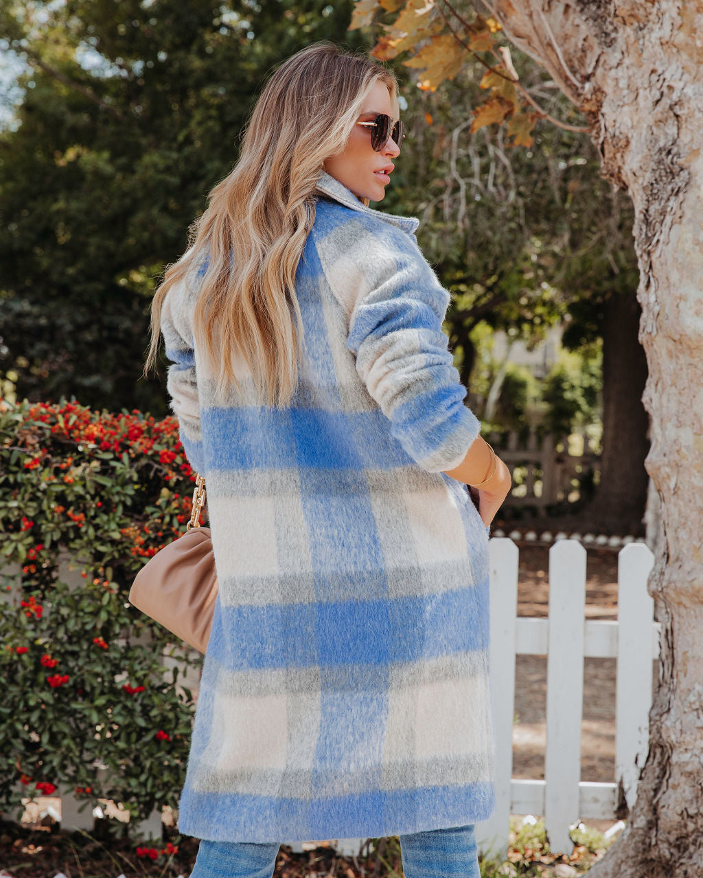 All That Matters Plaid Pocketed Coat - SALE