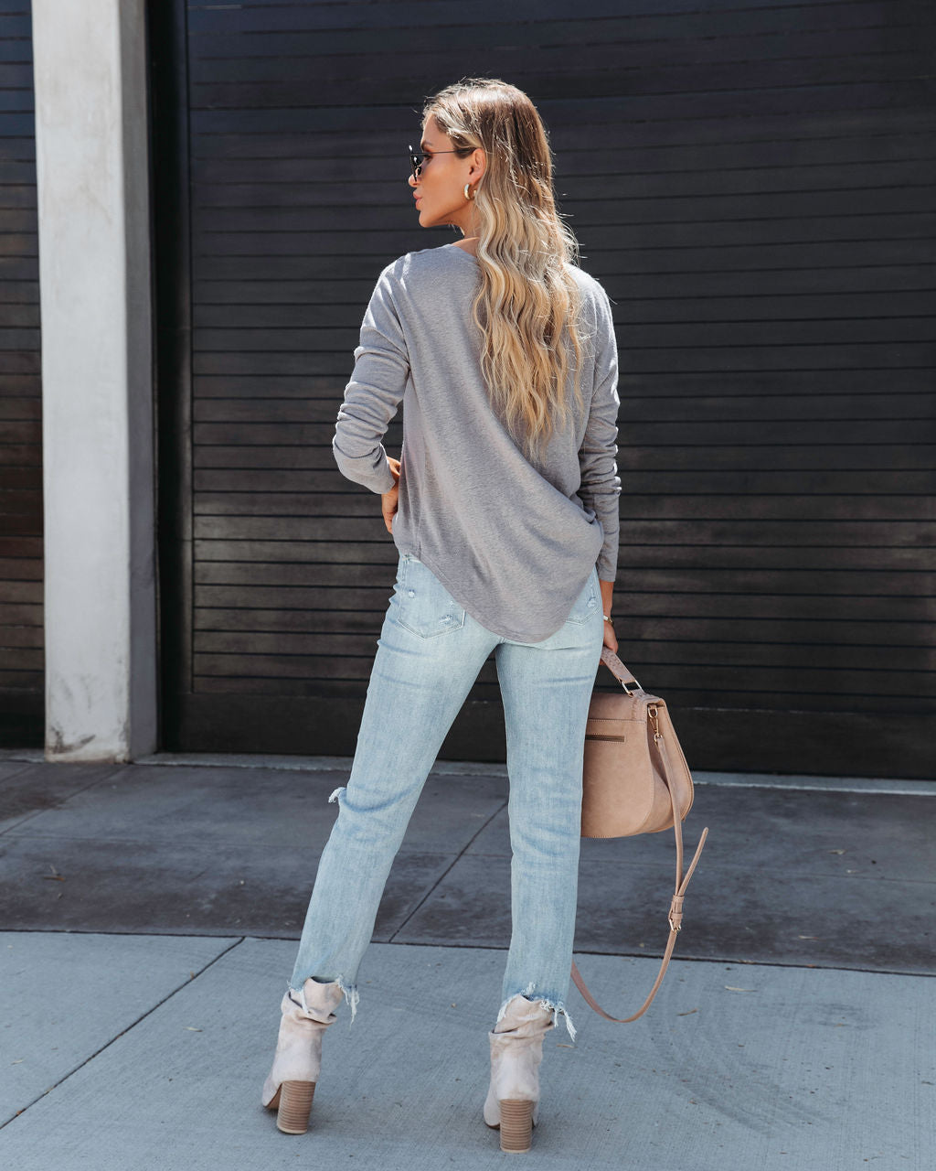 Essentially Needed Long Sleeve Top - Graphite