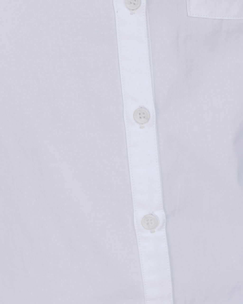 Risky Business Pocketed Button Down Shirt Dress - White