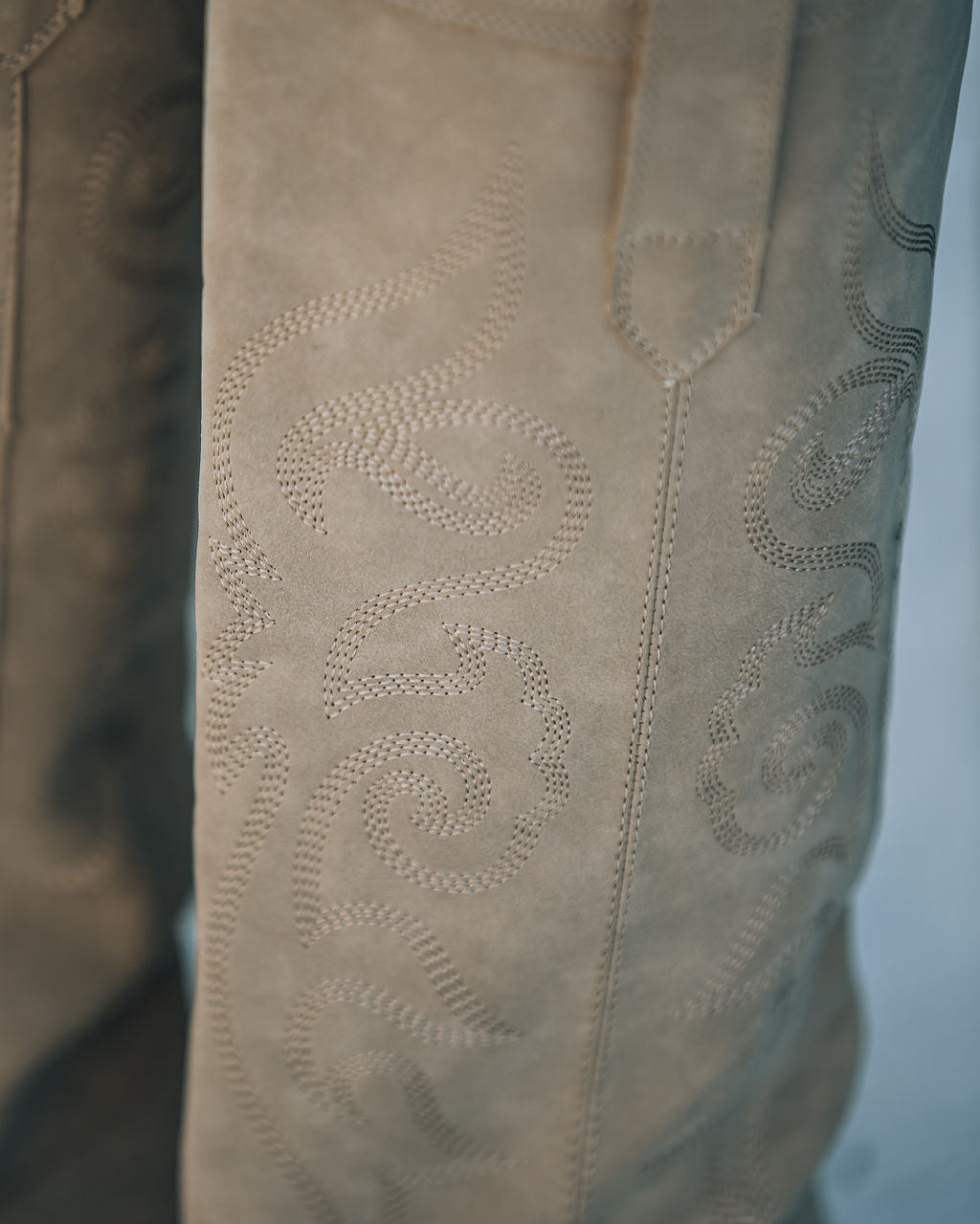 Carolina Western Faux Leather Boots - Sand