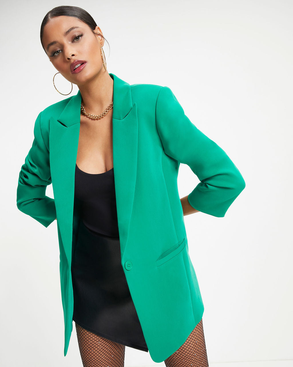 Standards Pocketed Blazer - Kelly Green
