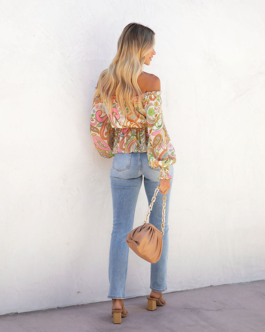 Groovy Gal Paisley Off The Shoulder Top - FINAL SALE