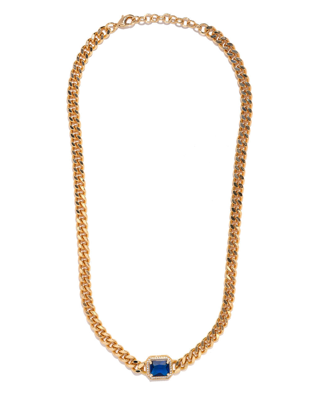 Jules Chain Necklace Sapphire