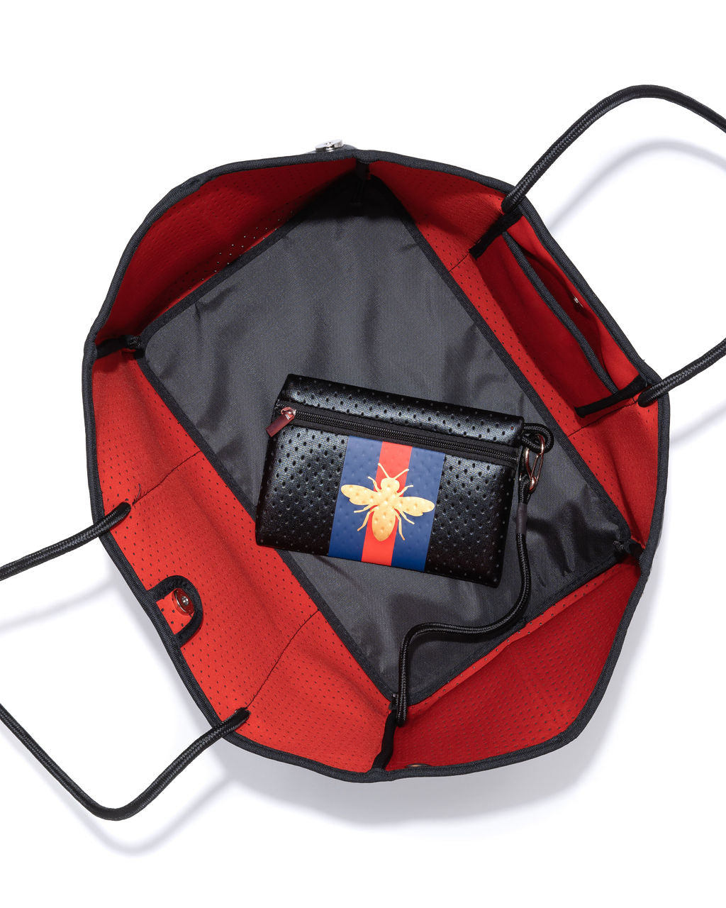 Queen Bee Neoprene Tote Bag - Black - PARKER & HYDE