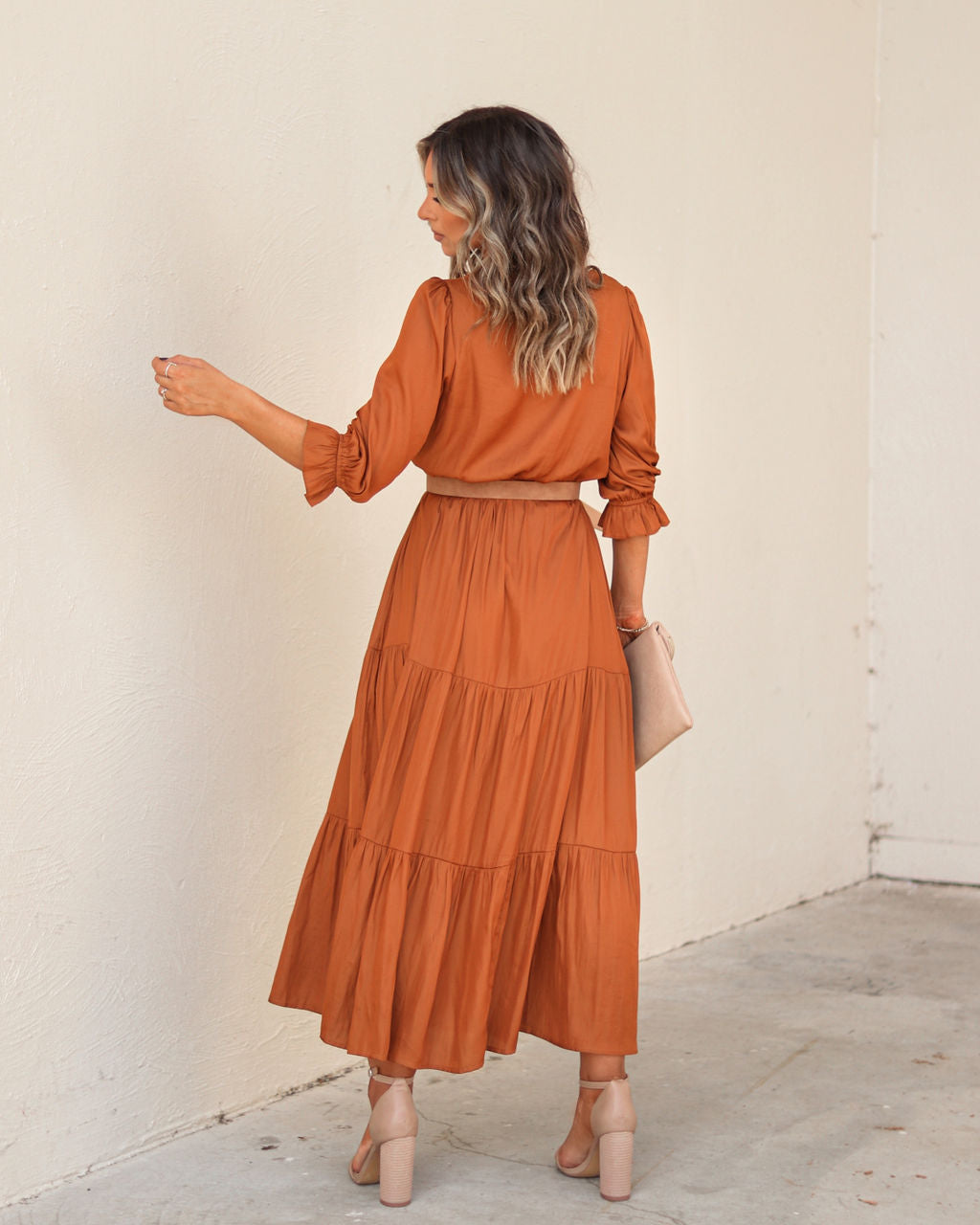 La Vie Boheme Tiered Maxi Dress - Toffee