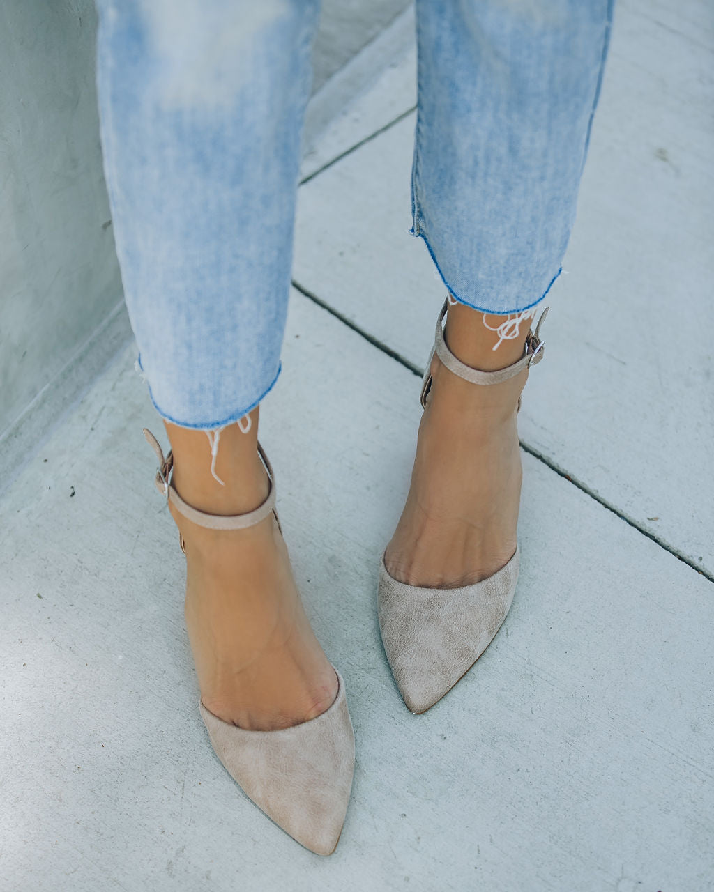 Jolie Faux Suede Pointed Strappy Heel - SALE