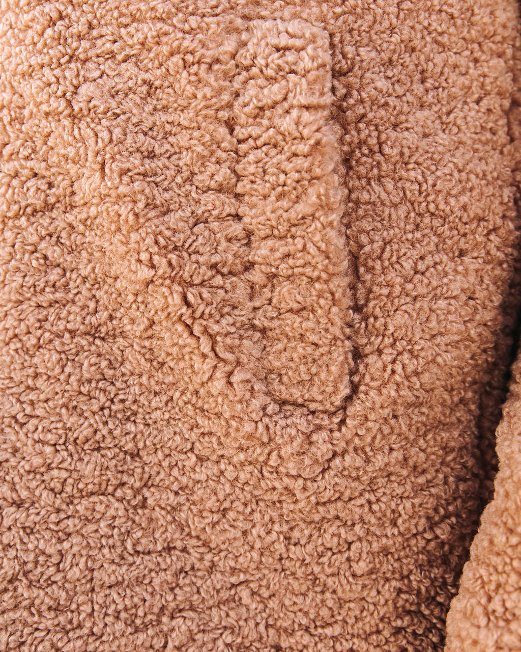 Melbourne Pocketed Teddy Coat - Camel