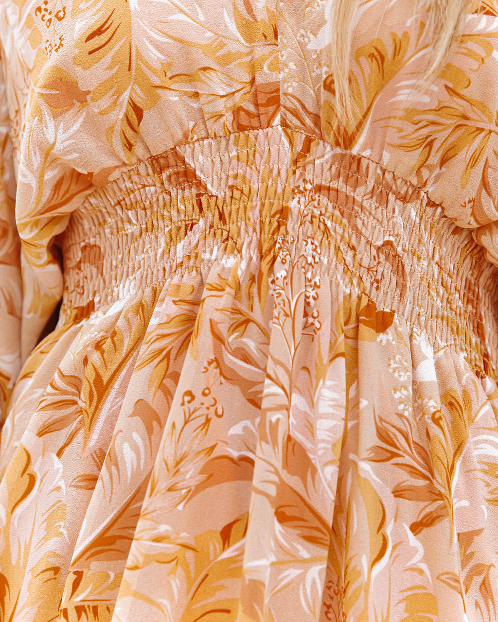 Papaya Printed Smocked Ruffle Dress - SALE