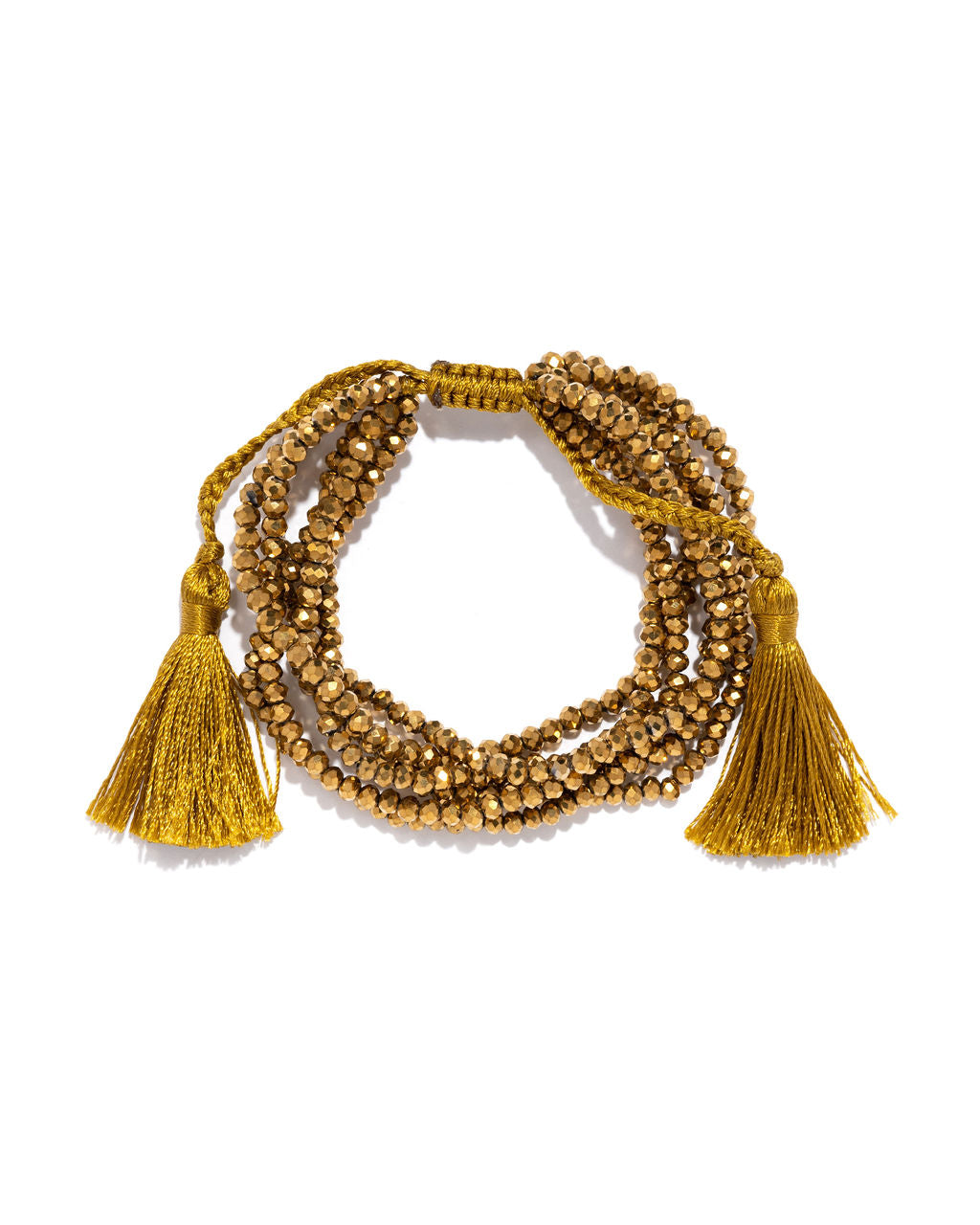 Terrazas Beaded Tassel Bracelet - Marigold - FINAL SALE