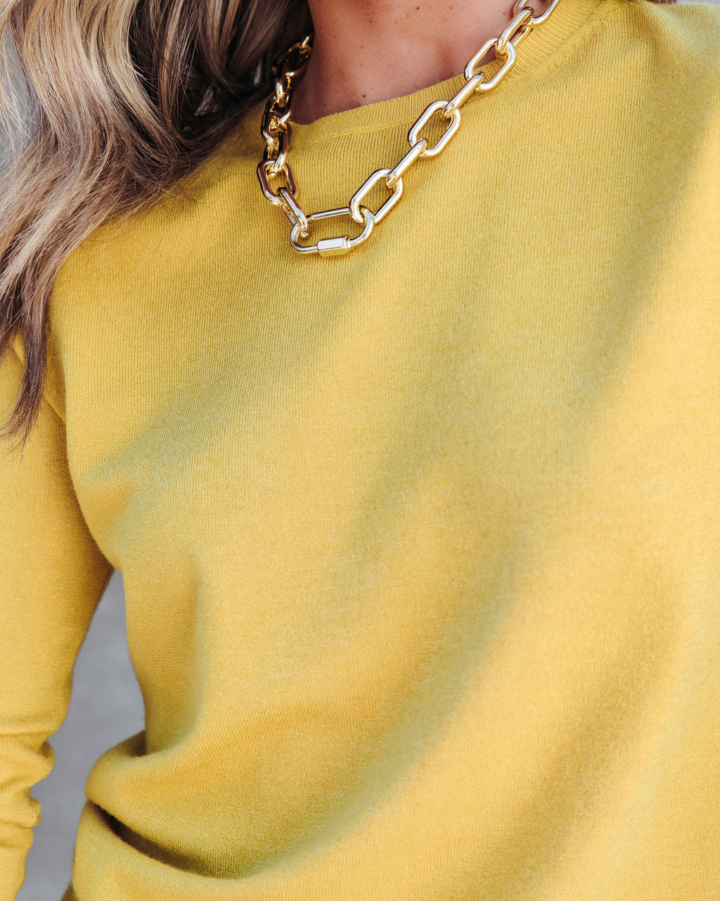 Robynn Knit Pullover Sweater - Yellow