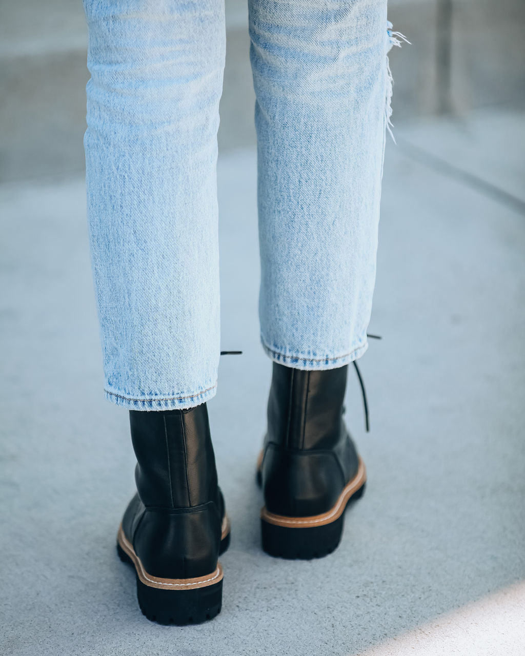 Brycen Faux Leather Lace Up Boot