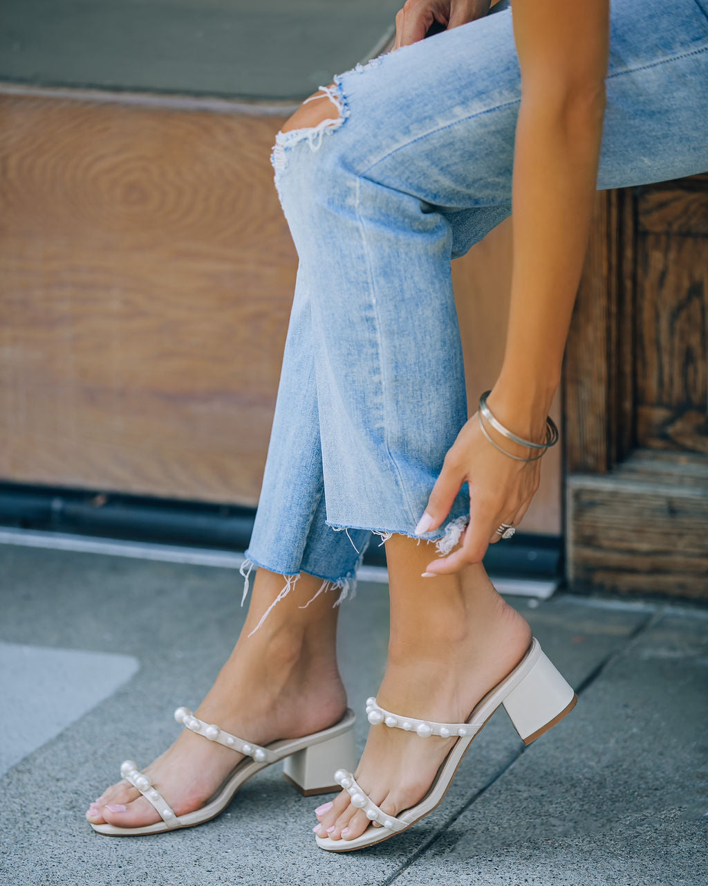 Josefa Studded Heeled Sandal - FINAL SALE