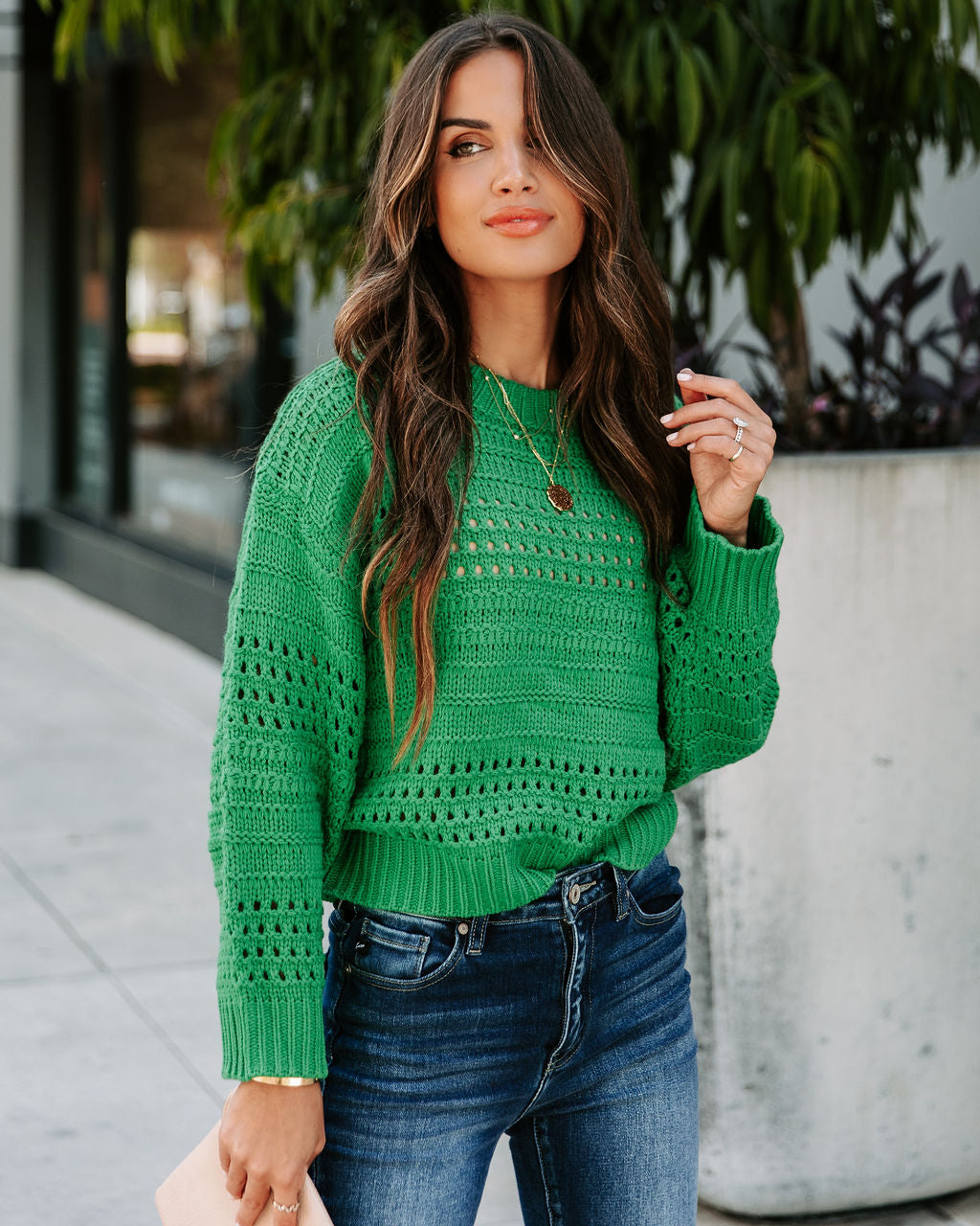 Genny Knit Sweater - Emerald - SALE