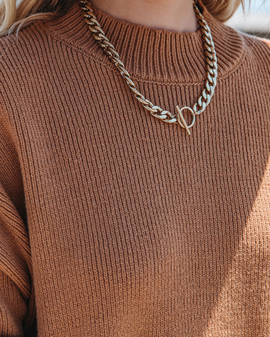 Cure My Curiosity Cotton Blend Sweater - Toffee - SALE