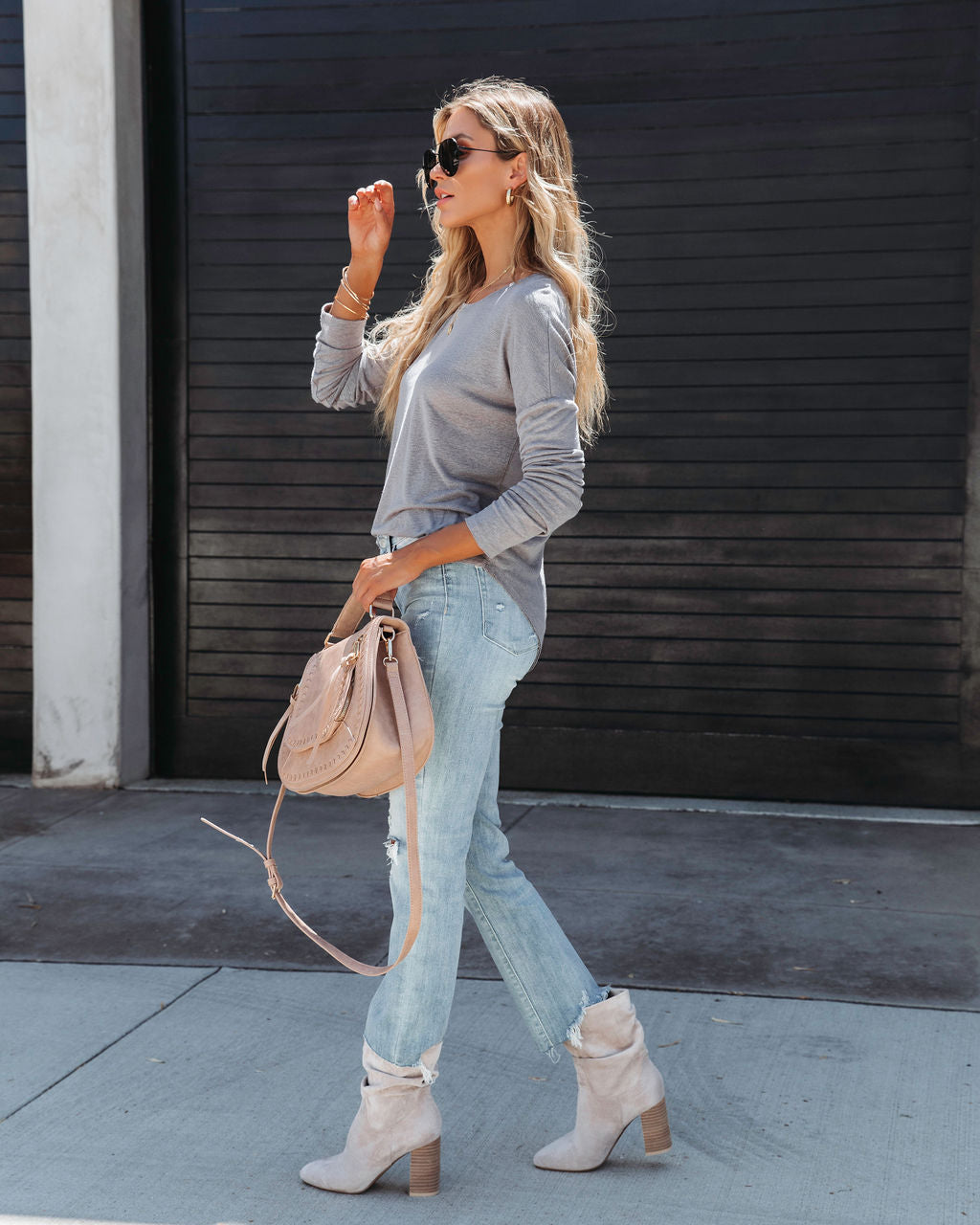 Essentially Needed Long Sleeve Top - Graphite