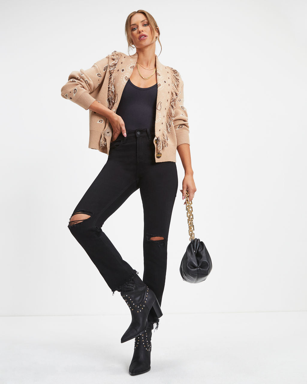 Wild Out Bandana Fringe Cardigan