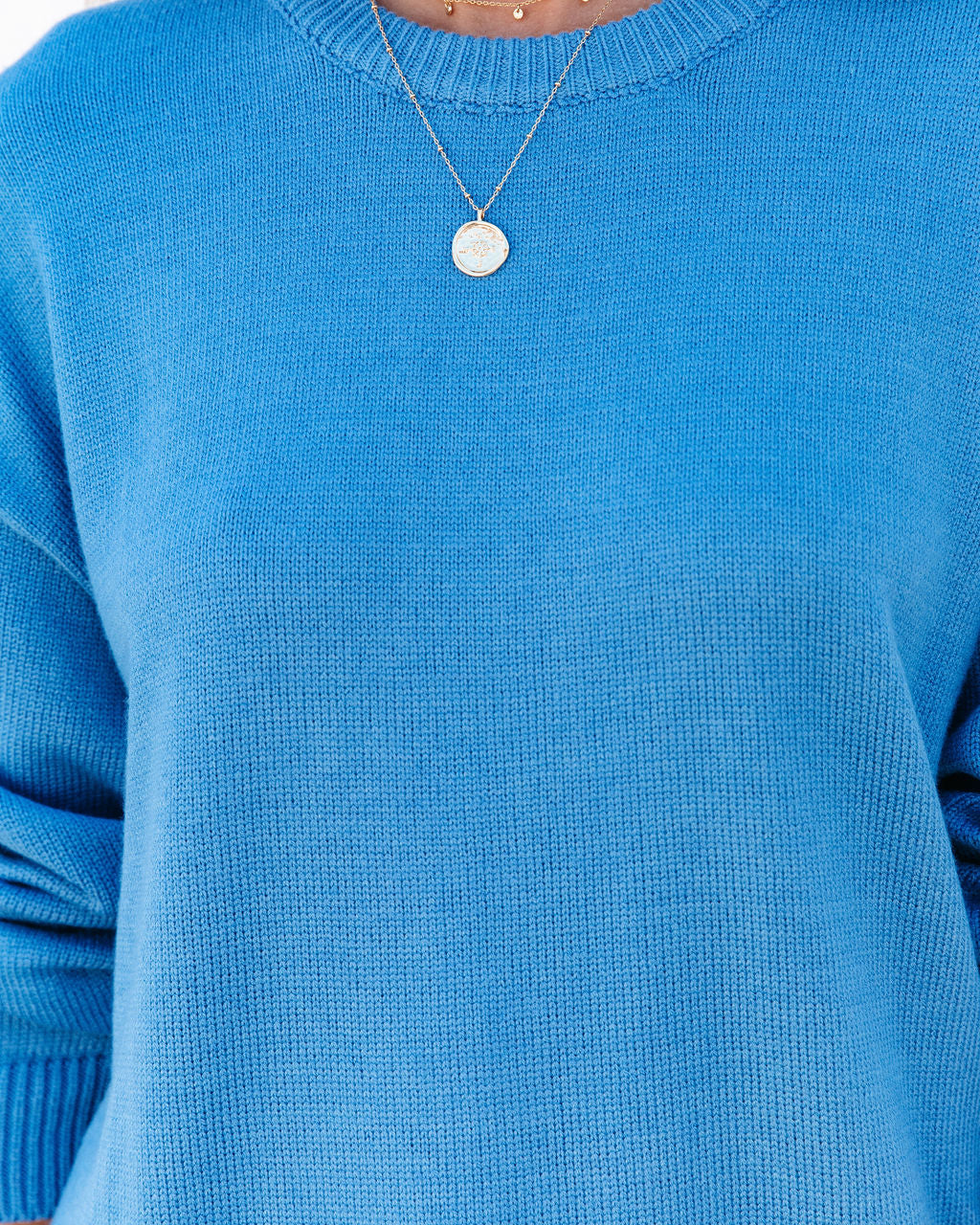 Korey Knit Oversized Pullover Sweater - Cobalt Blue - SALE