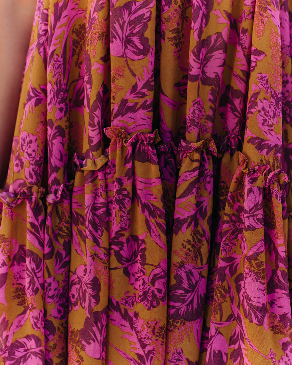 Plum Floral Backless Halter Mini Dress