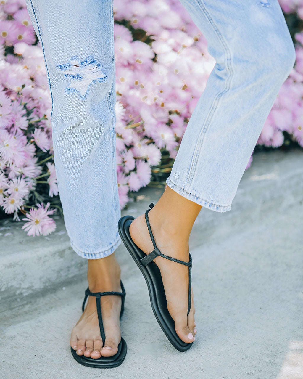Lively Braided Sandal - Black - FINAL SALE