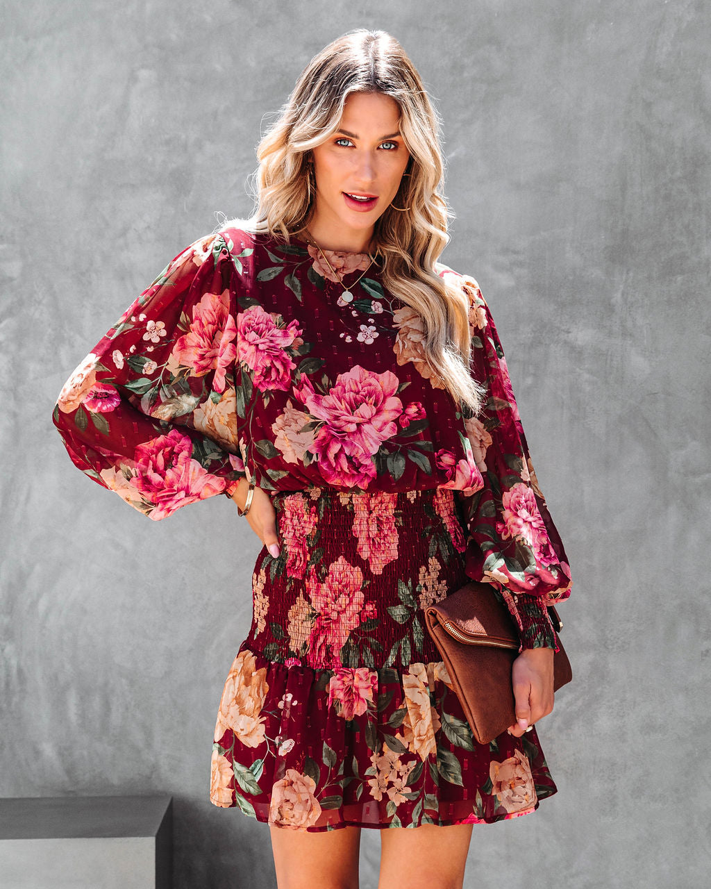 Short And Sweet Floral Smocked Mini Dress