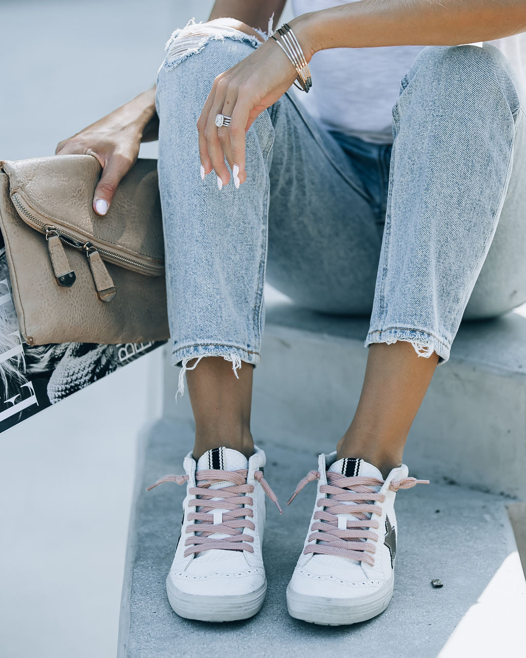 Paulina Snake High-Top Sneakers