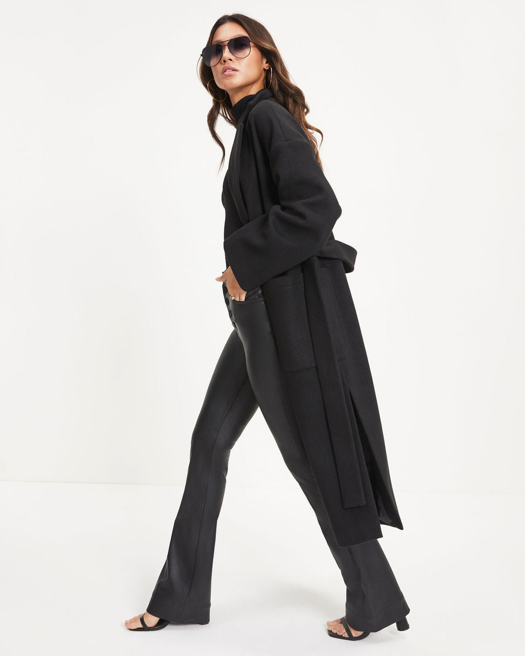 Great Expectations Pocketed Coat - Black