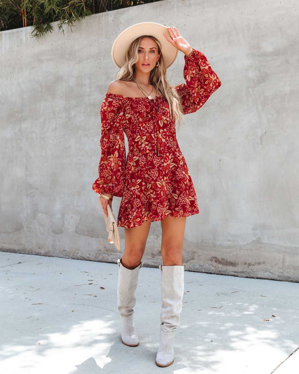 Falling For You Floral Chiffon Mini Dress - FINAL SALE